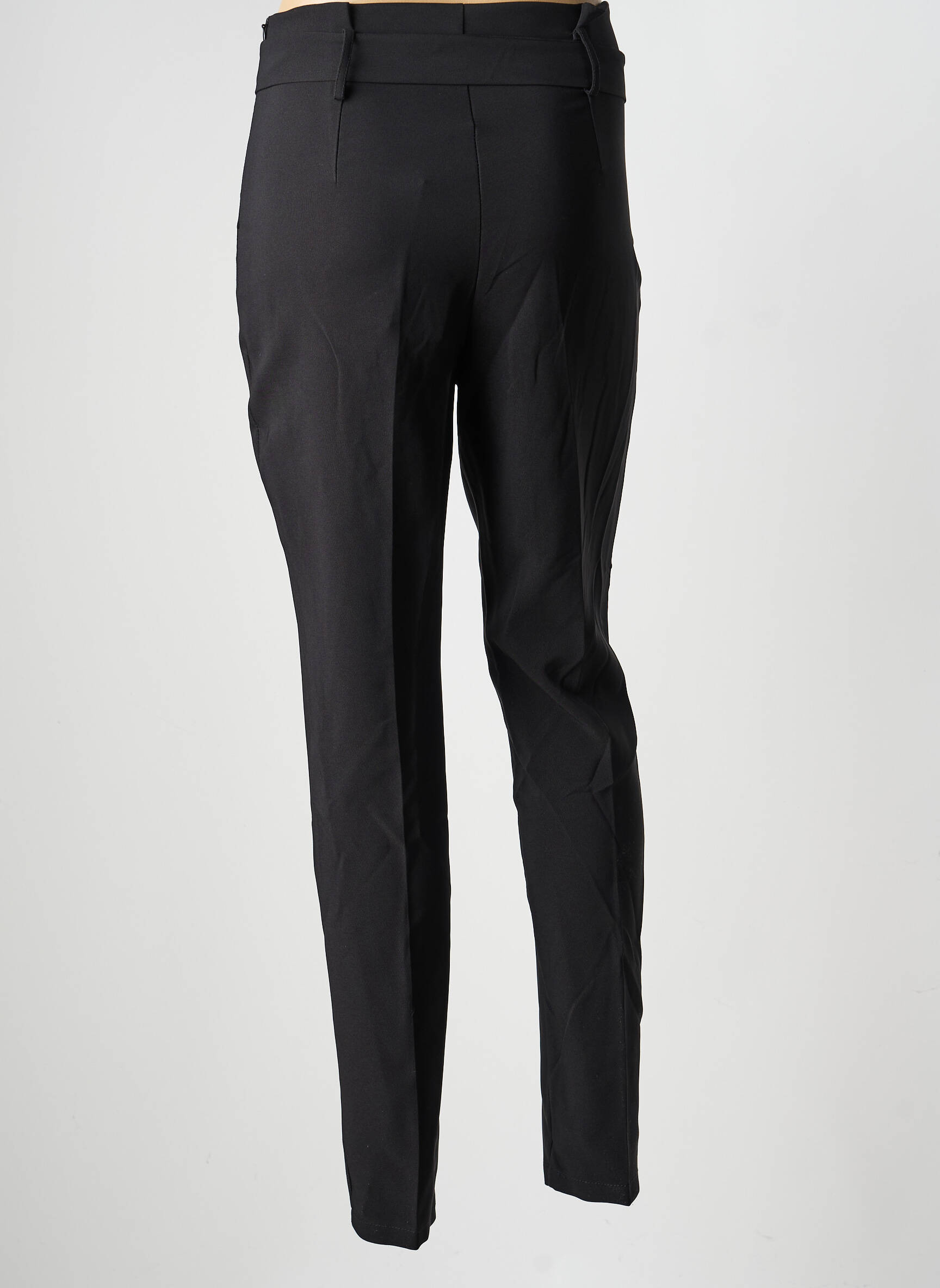 Pantalon slim taille haute taille haute noir STUDIO PARISIEN femme