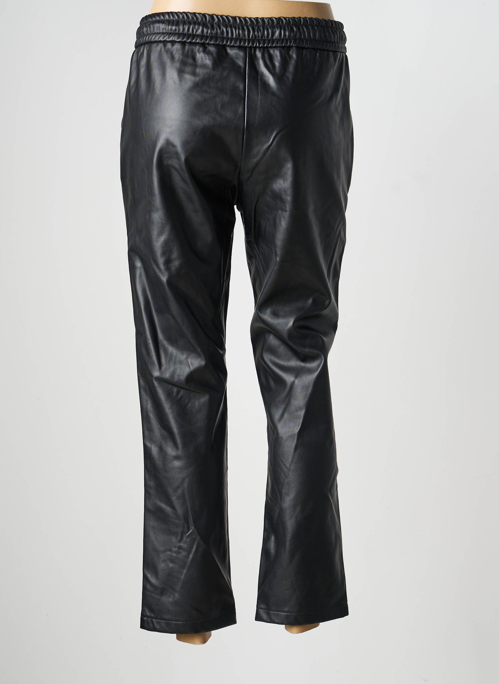 Pantalon droit taille élastique taille normale noir KANOPE femme