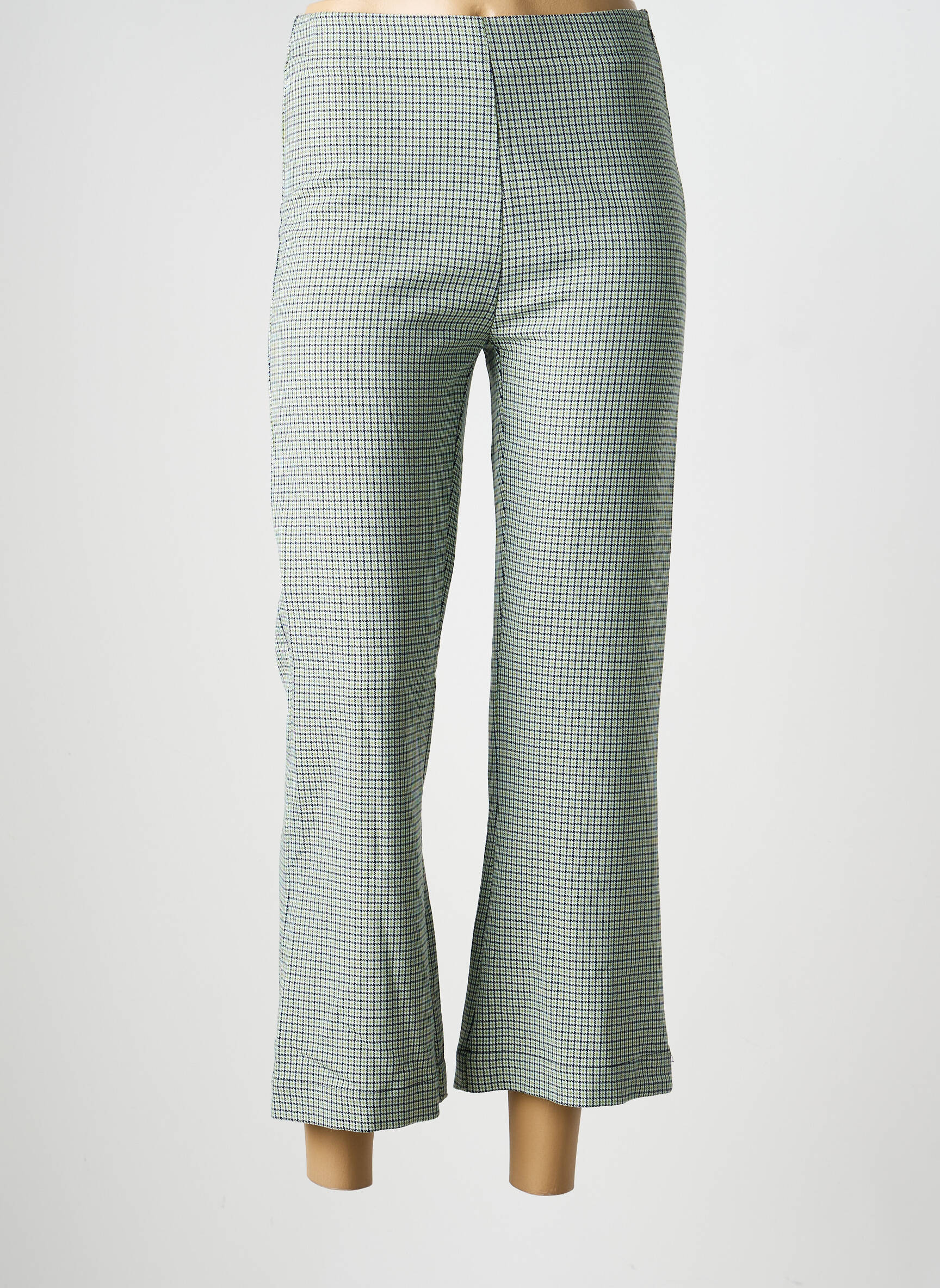 Pantalon 7/8 taille haute taille haute vert INDI & COLD femme