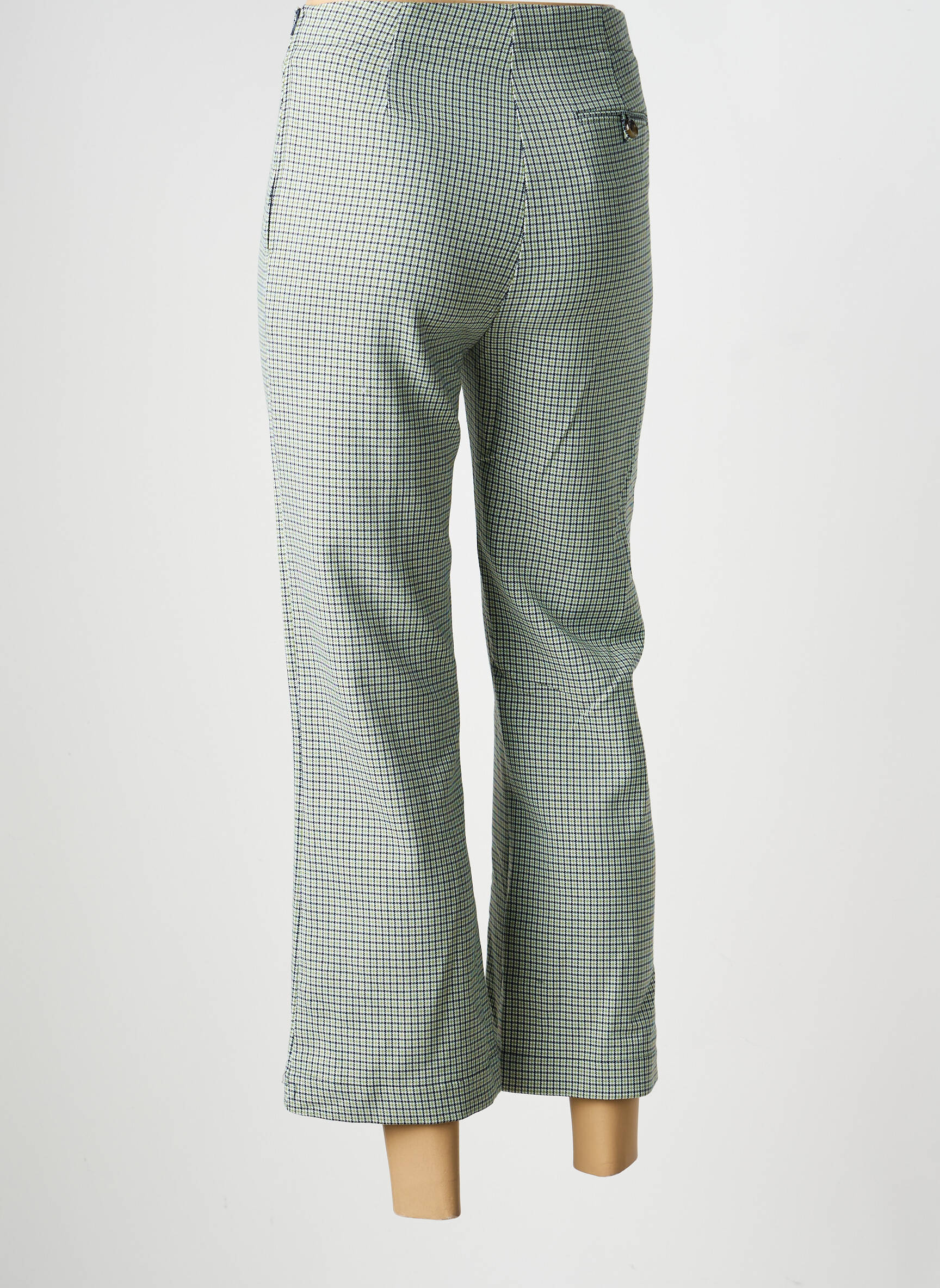 Pantalon 7/8 taille haute taille haute vert INDI & COLD femme