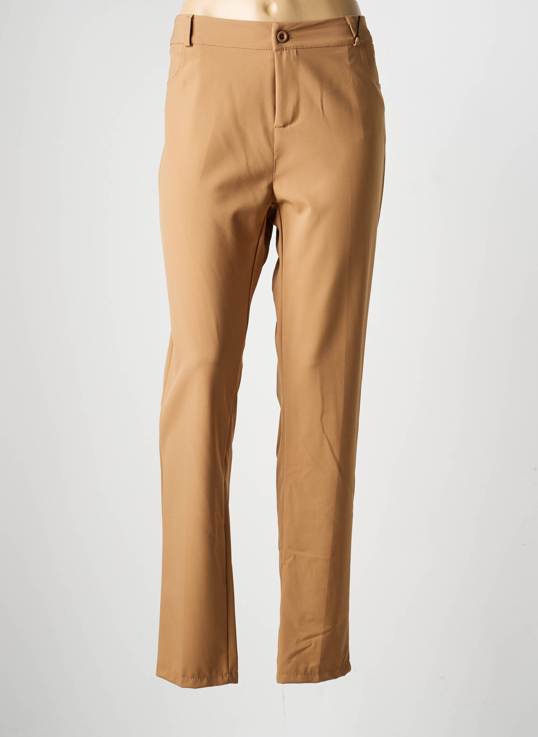 Pantalon slim stretch taille normale marron RINASCIMENTO femme