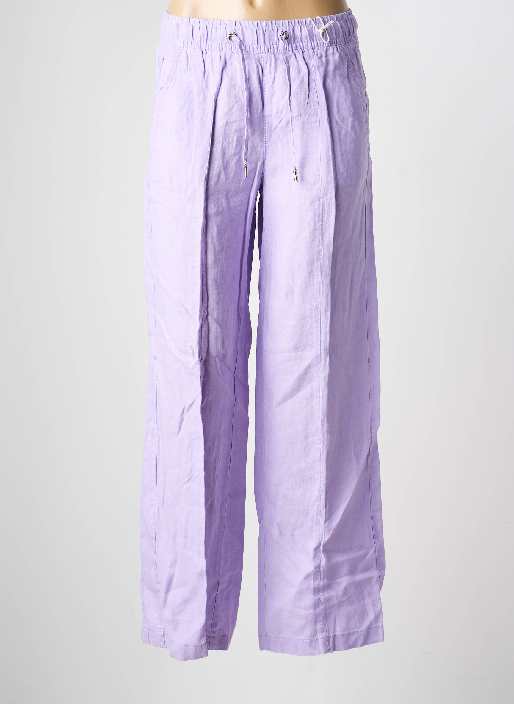Pantalon large tissage crêpe taille normale violet STREET ONE femme
