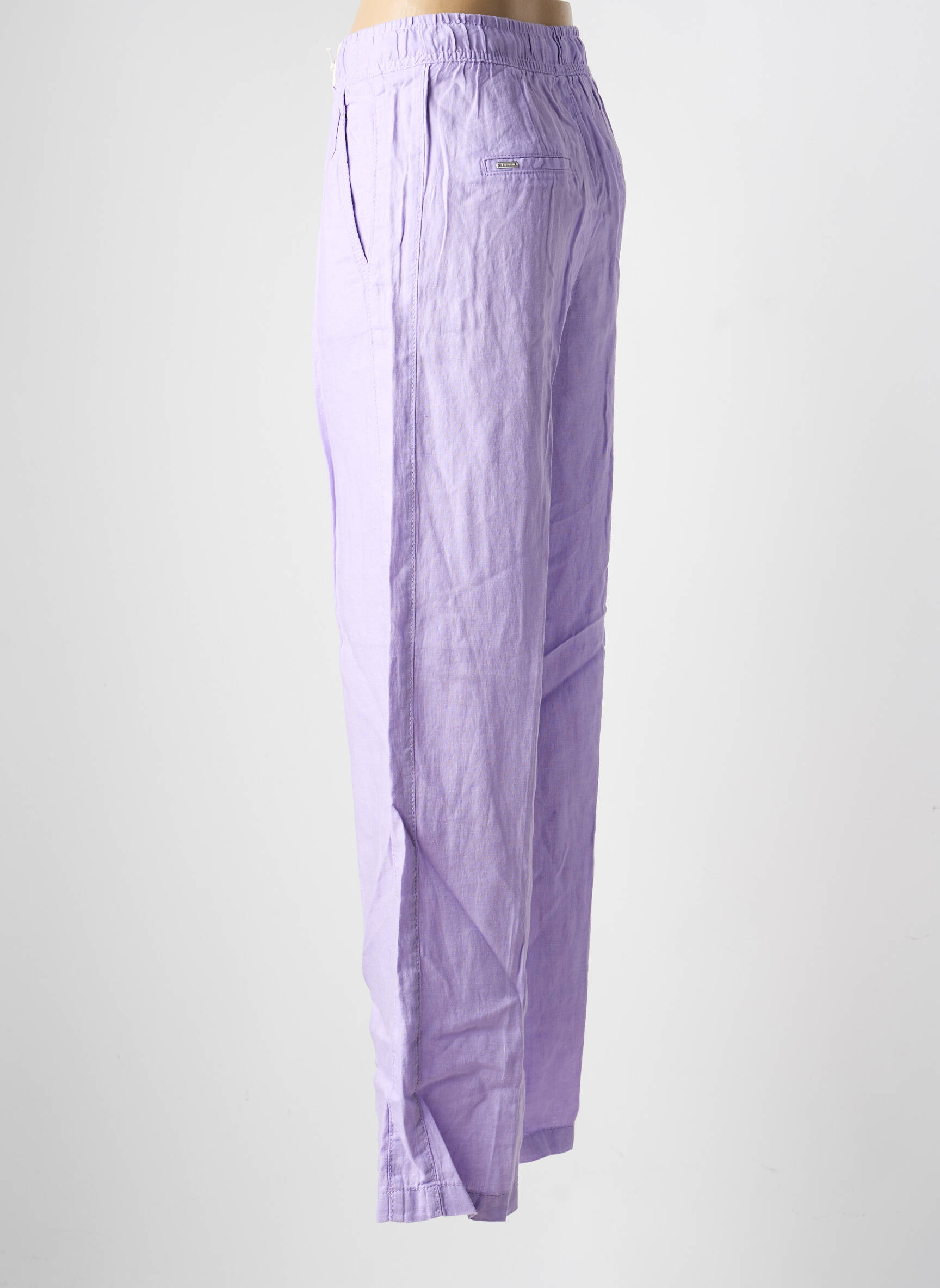 Pantalon large tissage crêpe taille normale violet STREET ONE femme