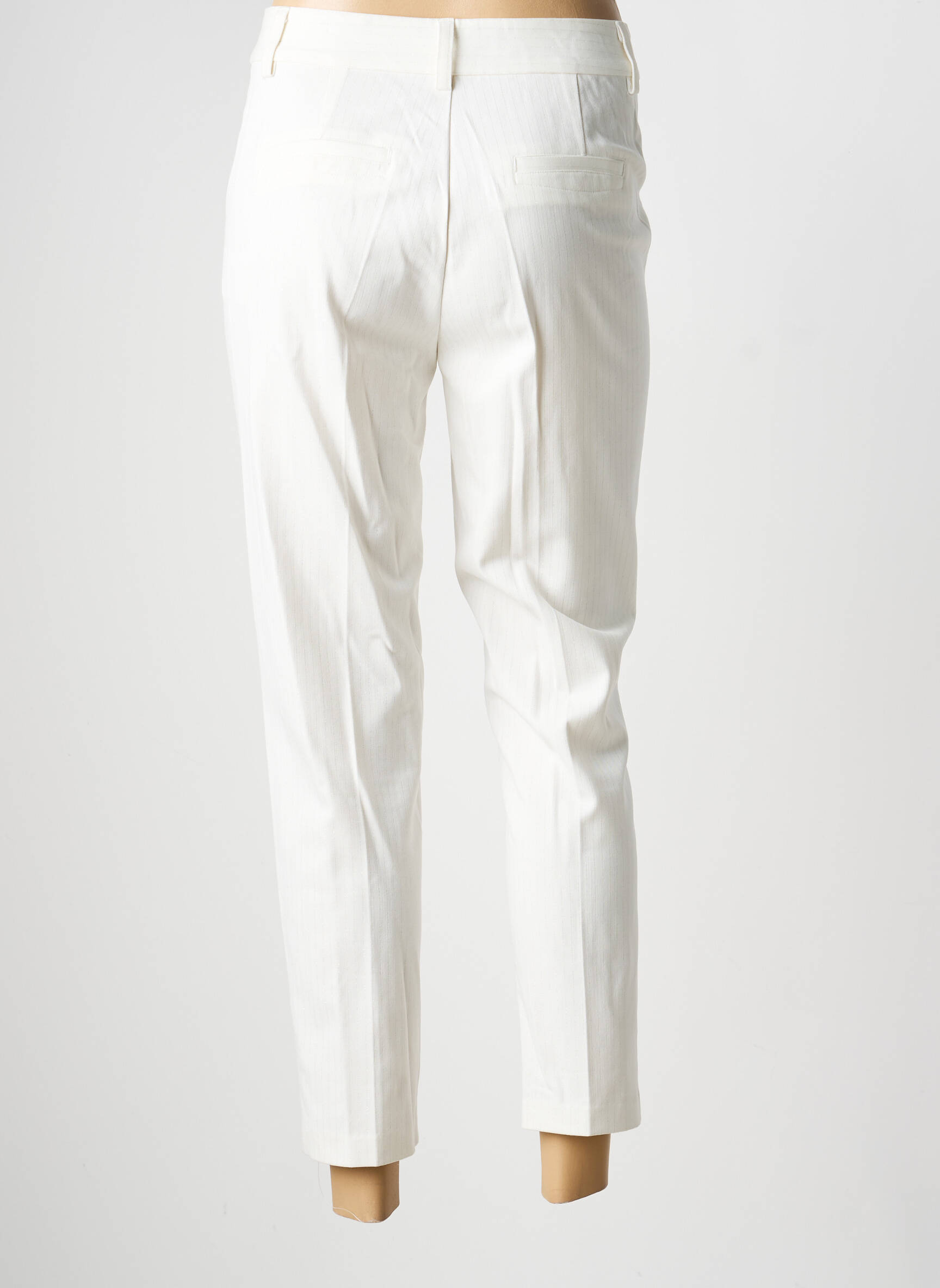Pantalon 7/8 taille à pinces taille normale beige FREEMAN T.PORTER femme