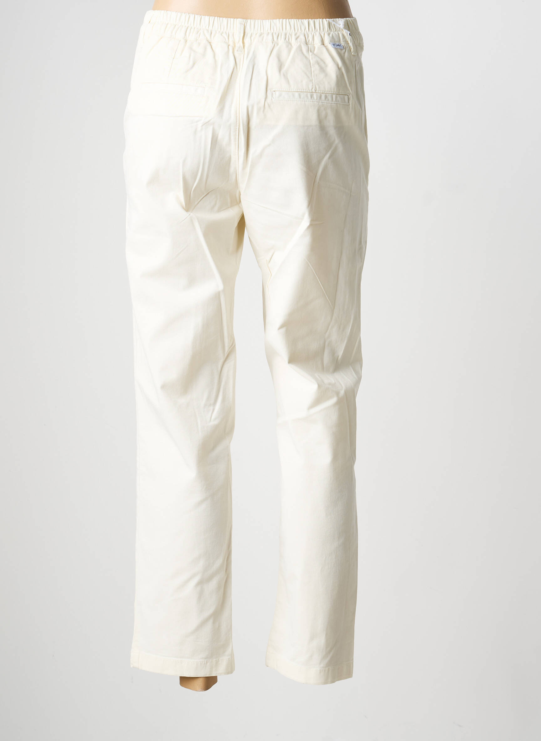Pantalon 7/8 taille élastique taille normale beige HAPPY femme