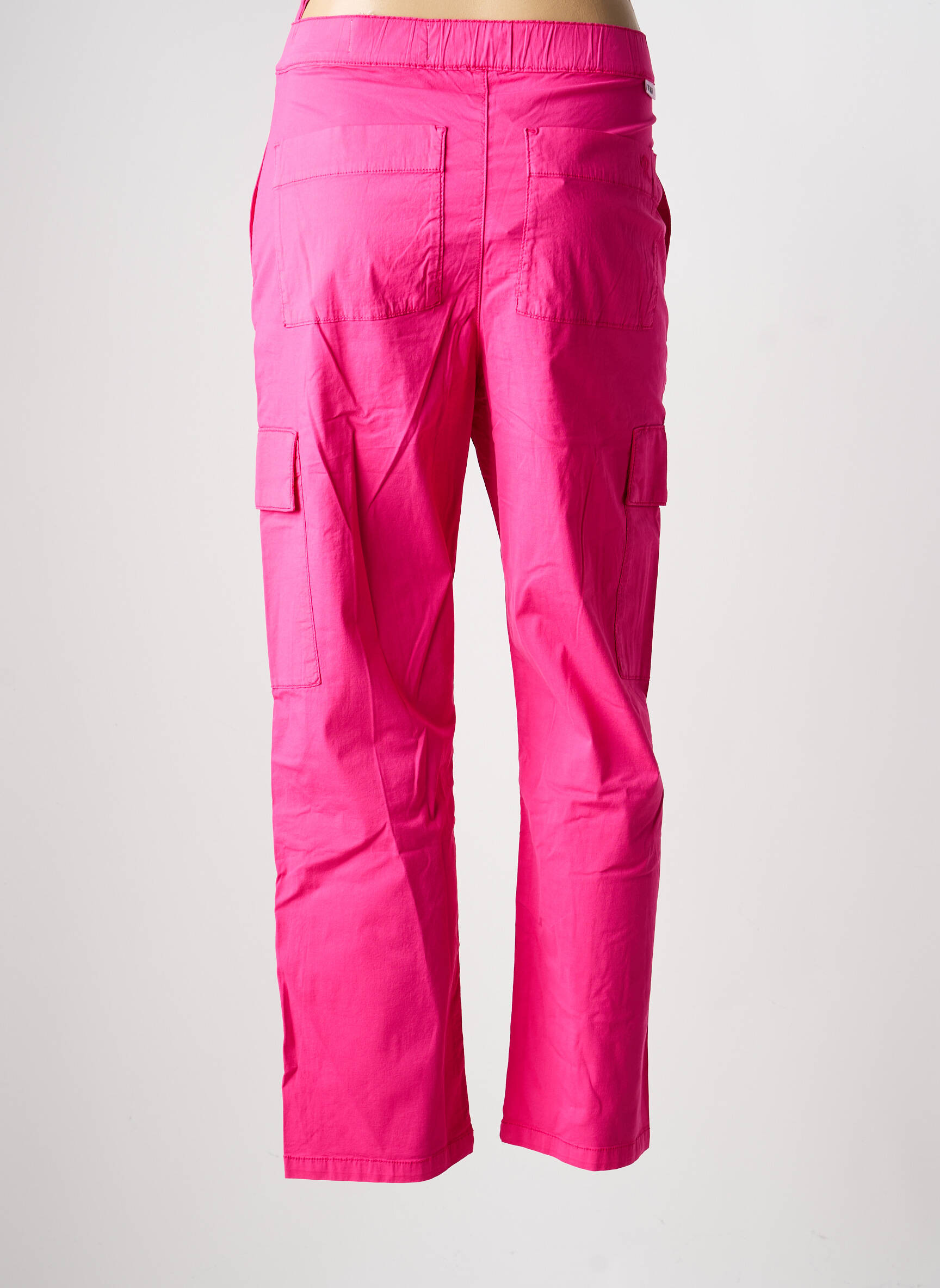 Pantalon cargo slim taille normale rose REIKO femme