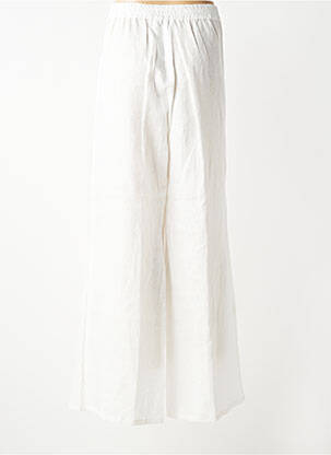 Pantalon large tissage crêpe taille normale blanc DIANA GALLESI femme