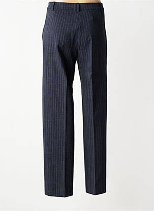Pantalon droit taille à pinces taille normale bleu VOLPATO femme