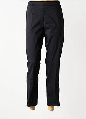 Pantalon 7/8 tissage popeline taille normale noir VOLPATO femme