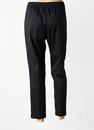 Pantalon 7/8 tissage popeline taille normale noir VOLPATO femme