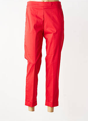 Pantalon 7/8 tissage popeline taille normale rouge VOLPATO femme