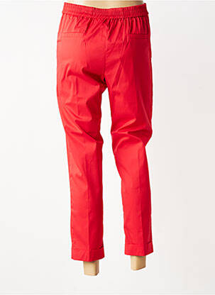 Pantalon 7/8 tissage popeline taille normale rouge VOLPATO femme