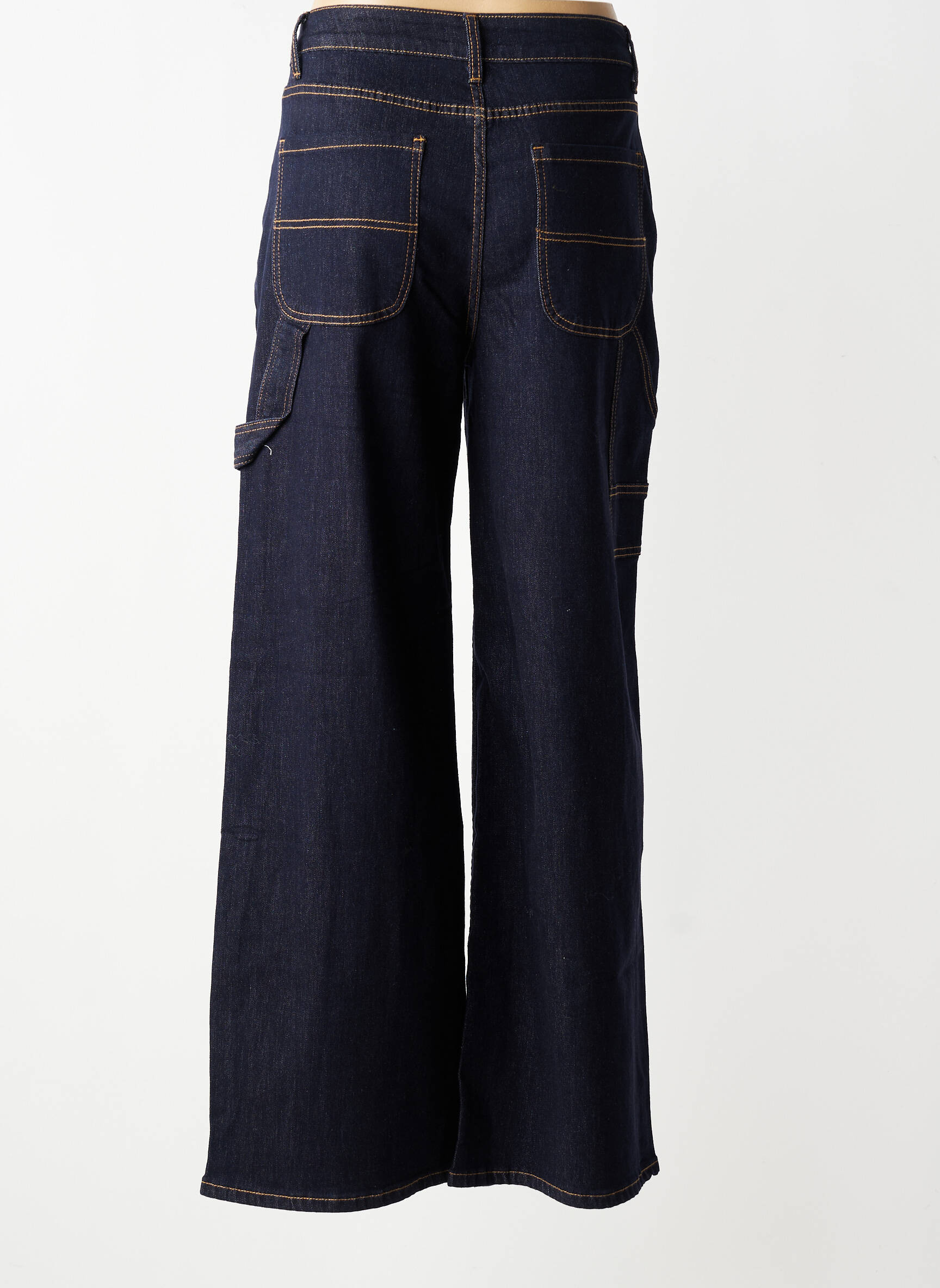 Jeans coupe large stretch taille haute bleu CIVICO 1 femme