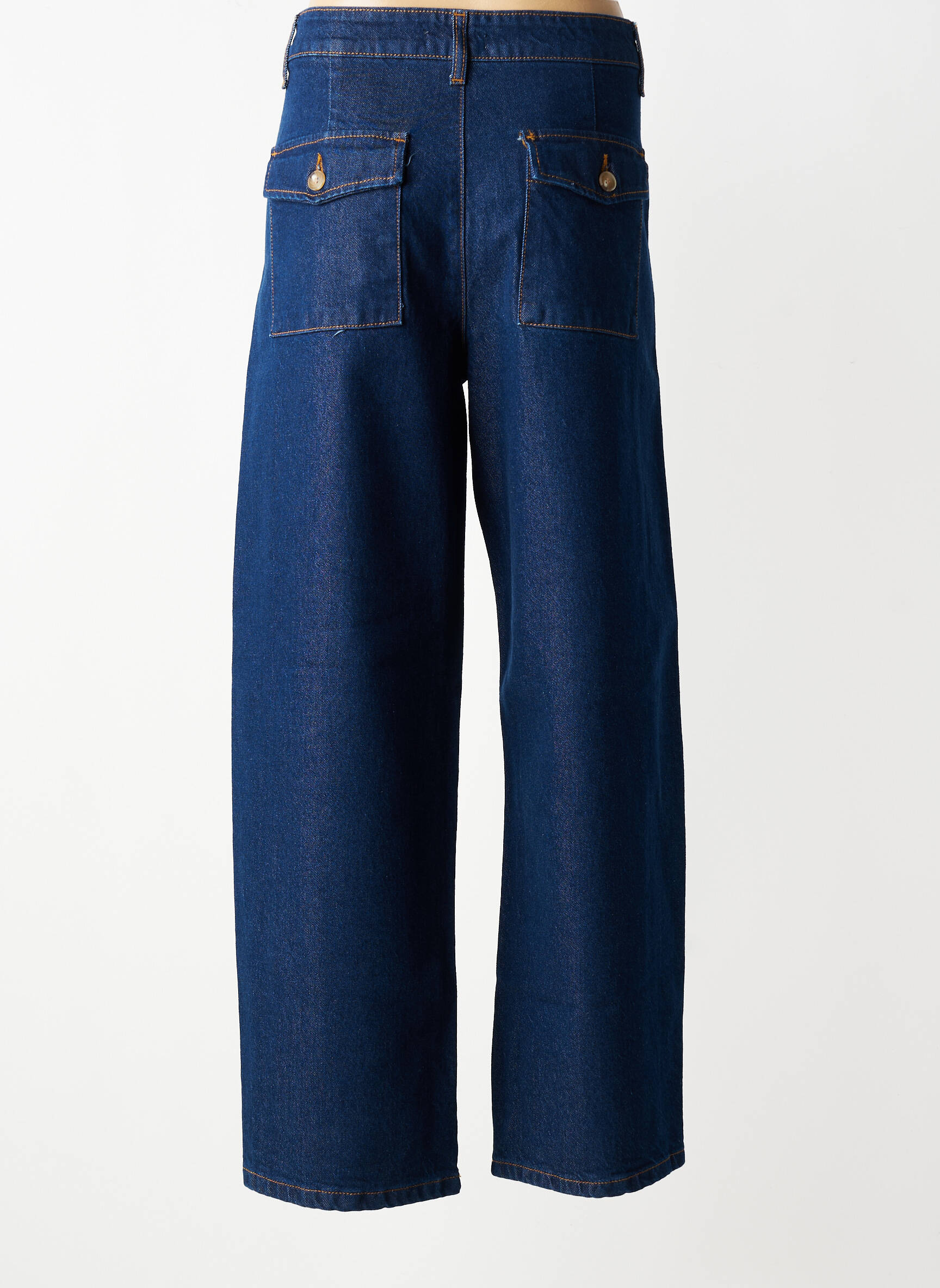 Jeans coupe large stretch taille haute bleu ALTAMIRA femme
