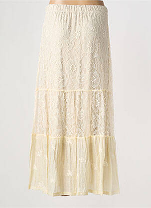 Jupe longue coupe droite jaune ALTAMIRA femme