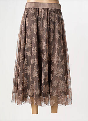 Jupe longue doublure marron ALTAMIRA femme