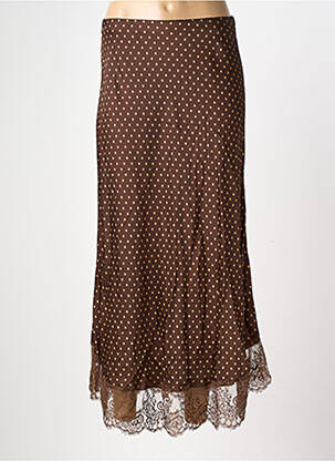 Jupe longue coupe droite marron ALTAMIRA femme