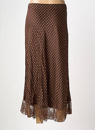 Jupe longue coupe droite marron ALTAMIRA femme