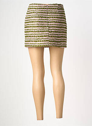Jupe courte coupe droite vert LUMINA femme