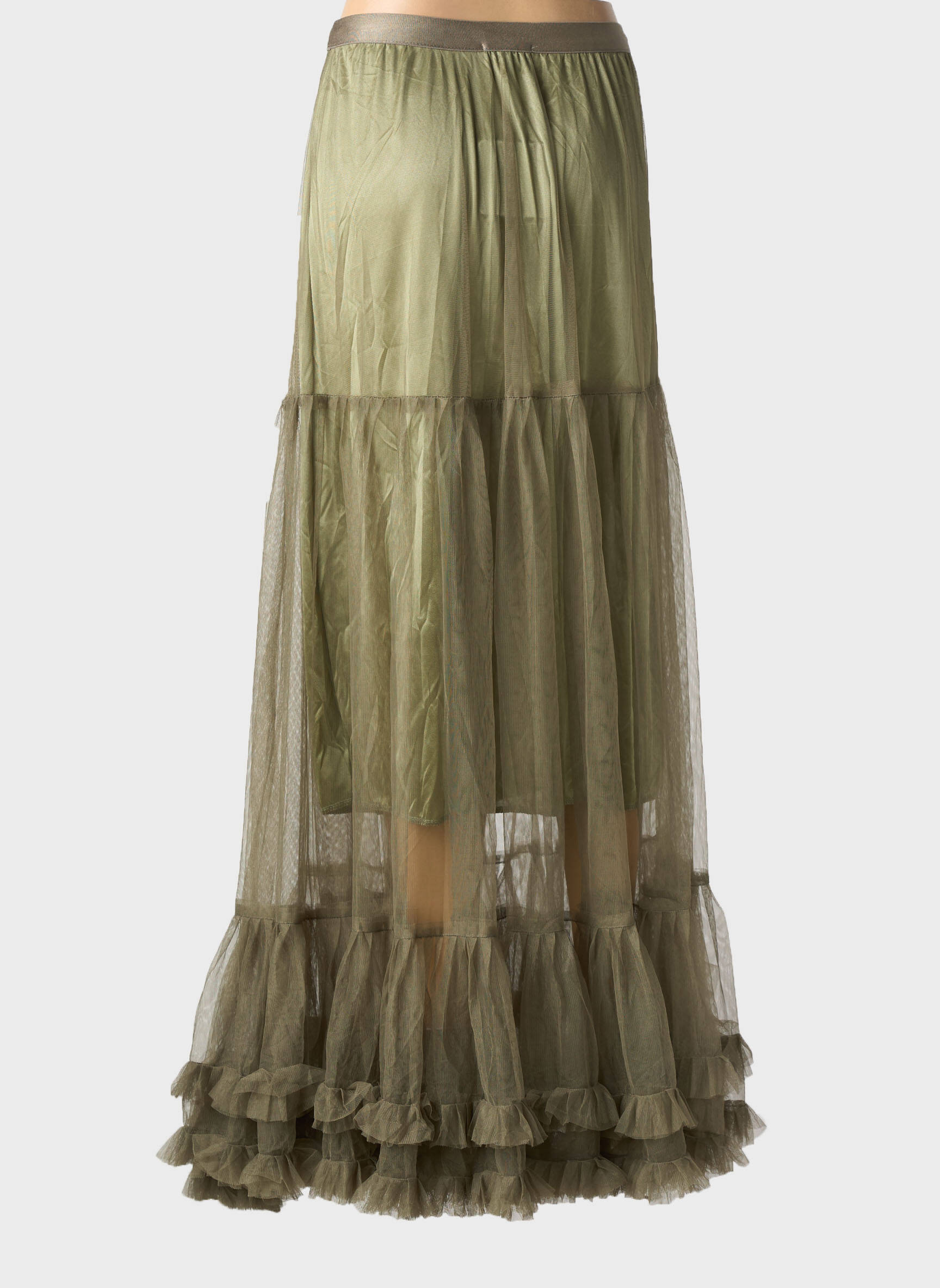 Jupe longue coupe droite vert CIVICO 1 femme
