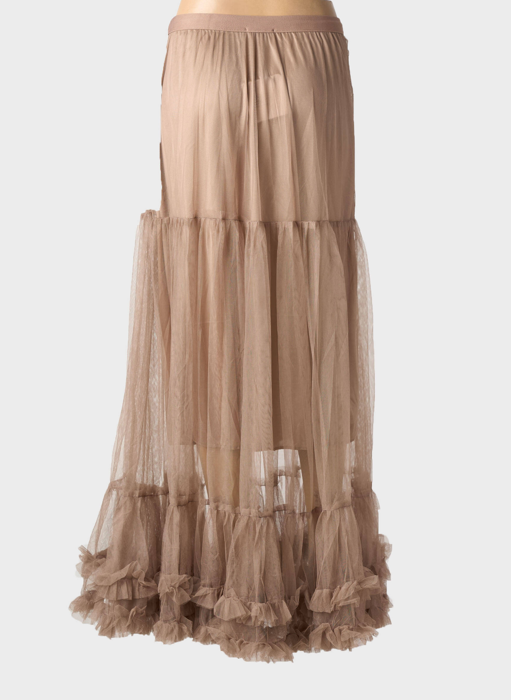 Jupe longue coupe droite marron CIVICO 1 femme