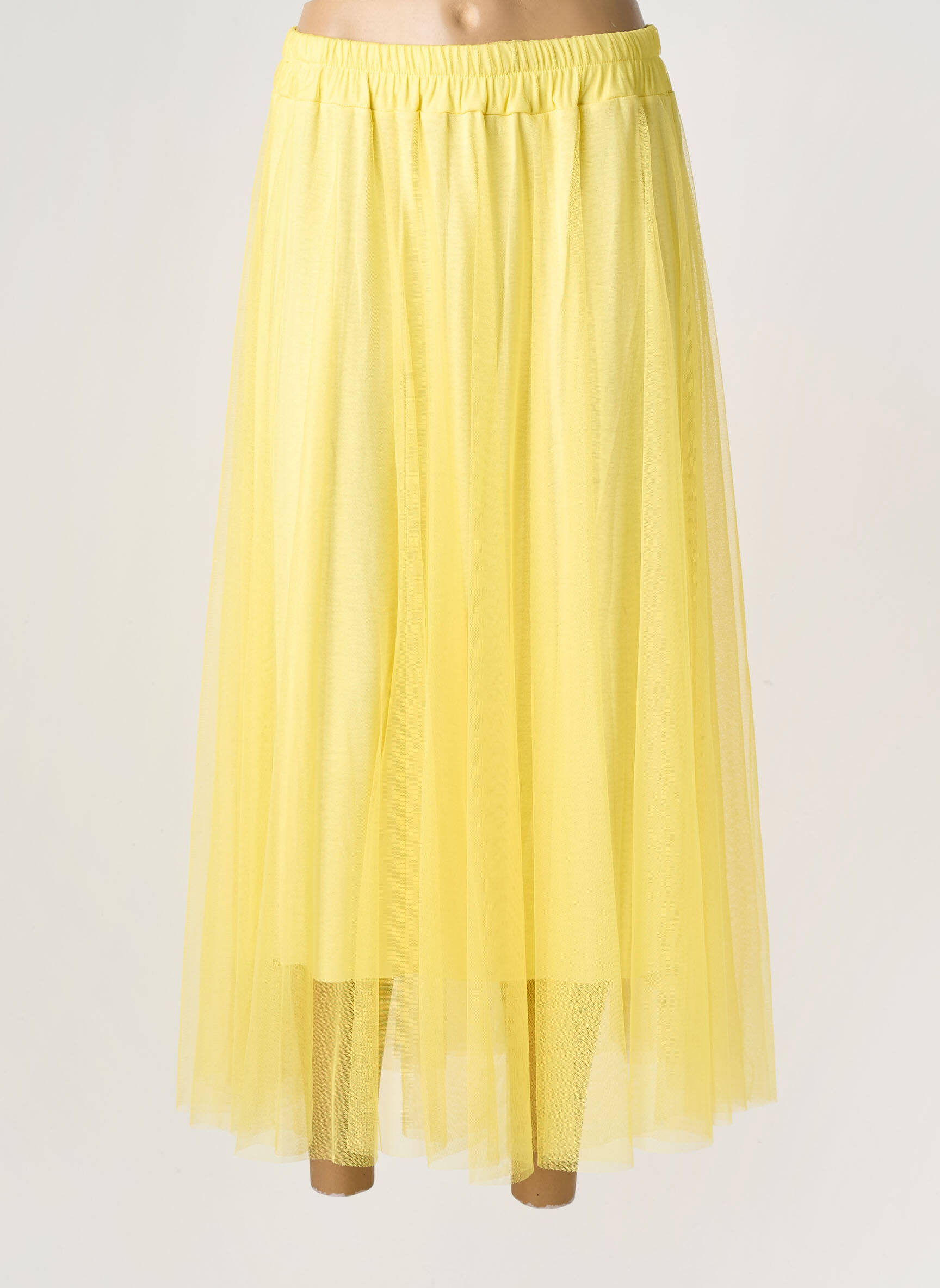 Jupe longue coupe droite jaune ALTAMIRA femme