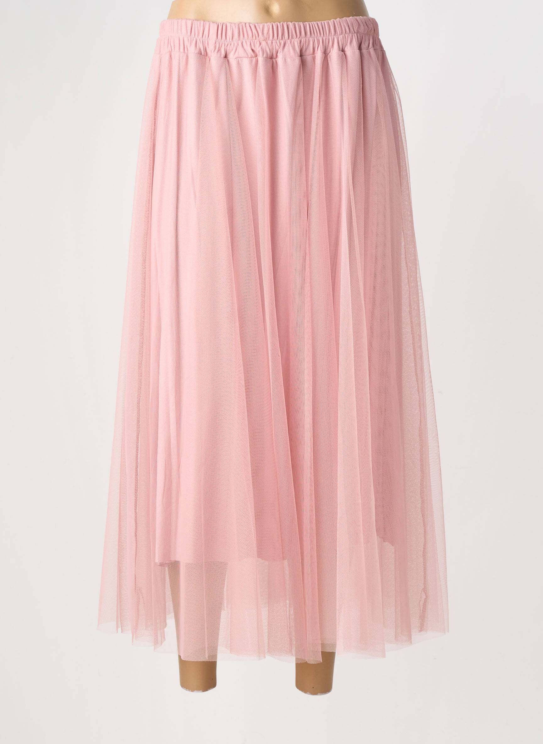 Jupe longue coupe droite rose ALTAMIRA femme