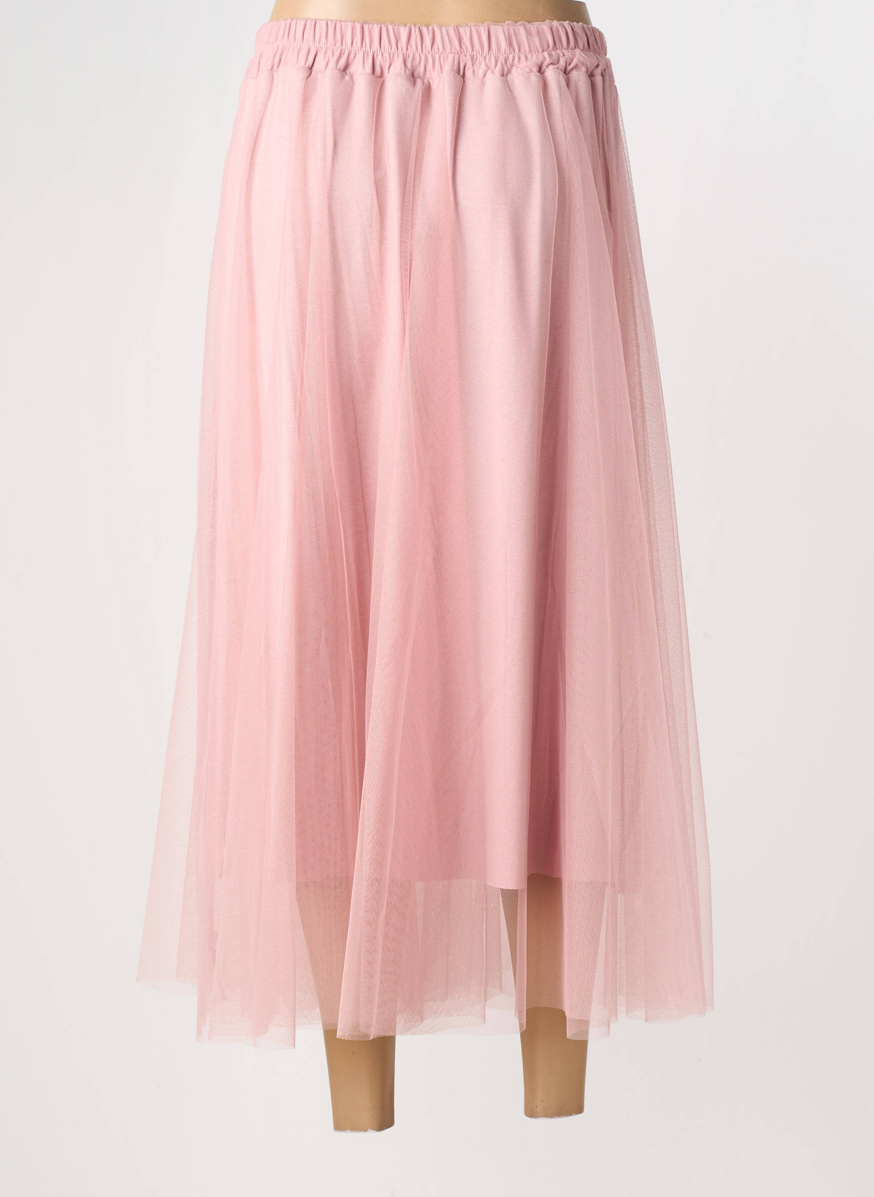 Jupe longue coupe droite rose ALTAMIRA femme