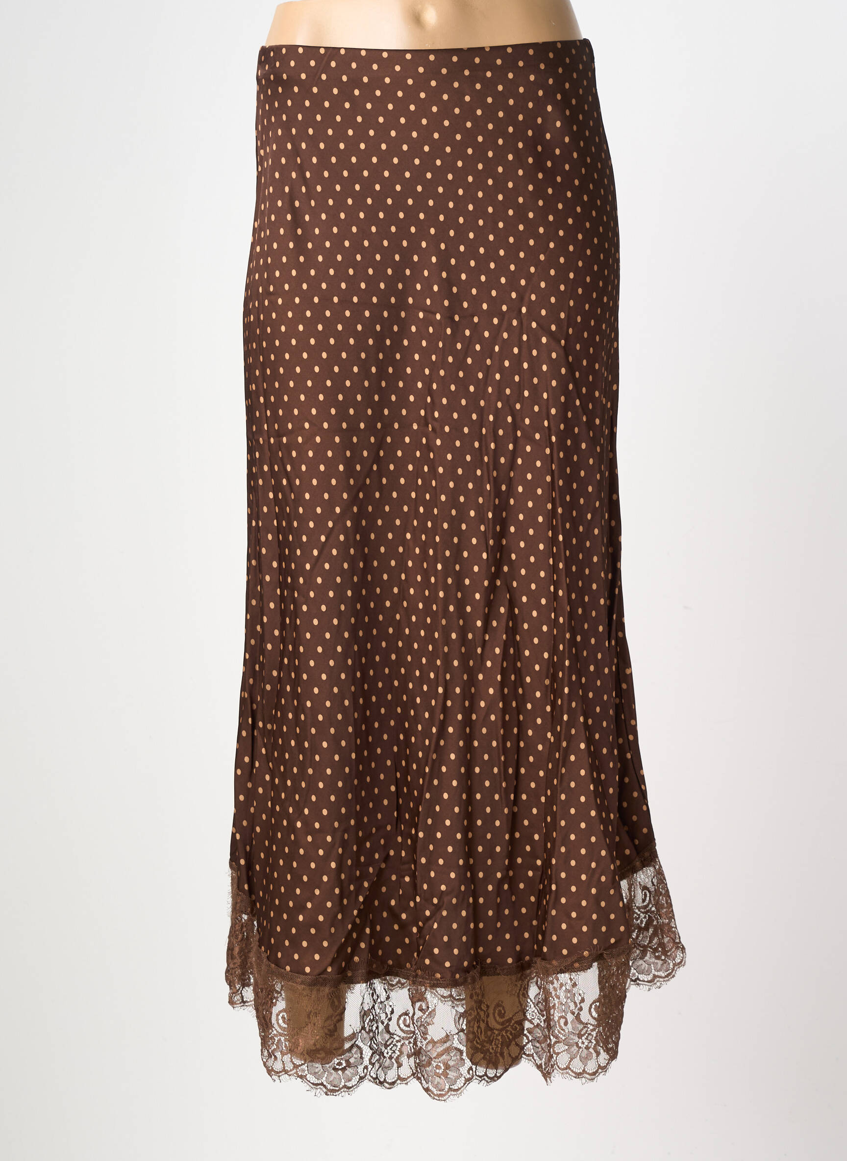 Jupe longue coupe droite marron ALTAMIRA femme