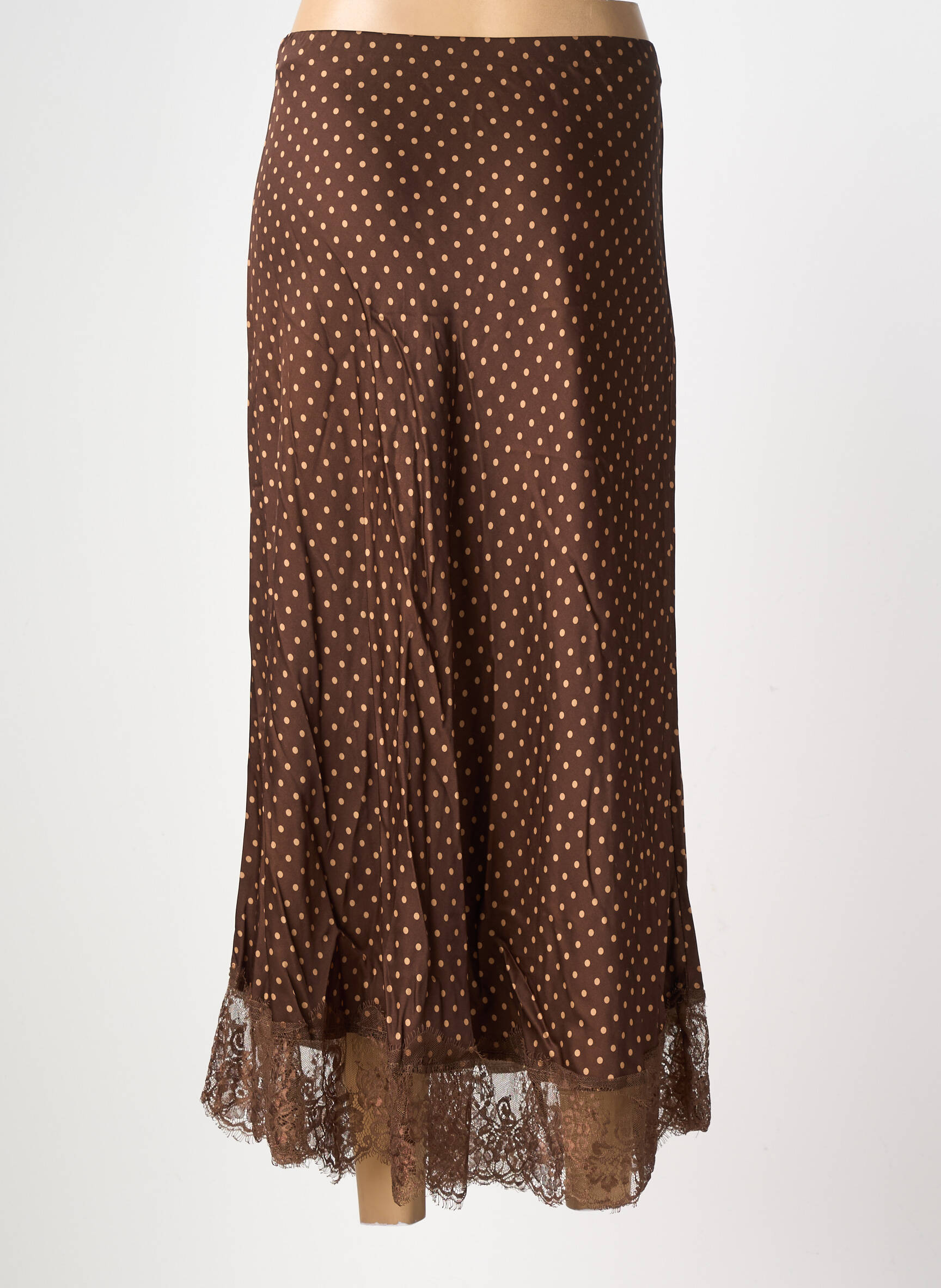 Jupe longue coupe droite marron ALTAMIRA femme