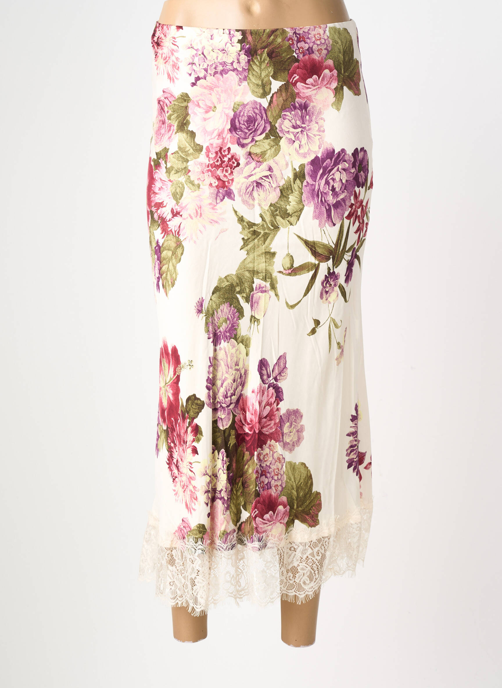 Jupe longue taille normale blanc LUMINA femme
