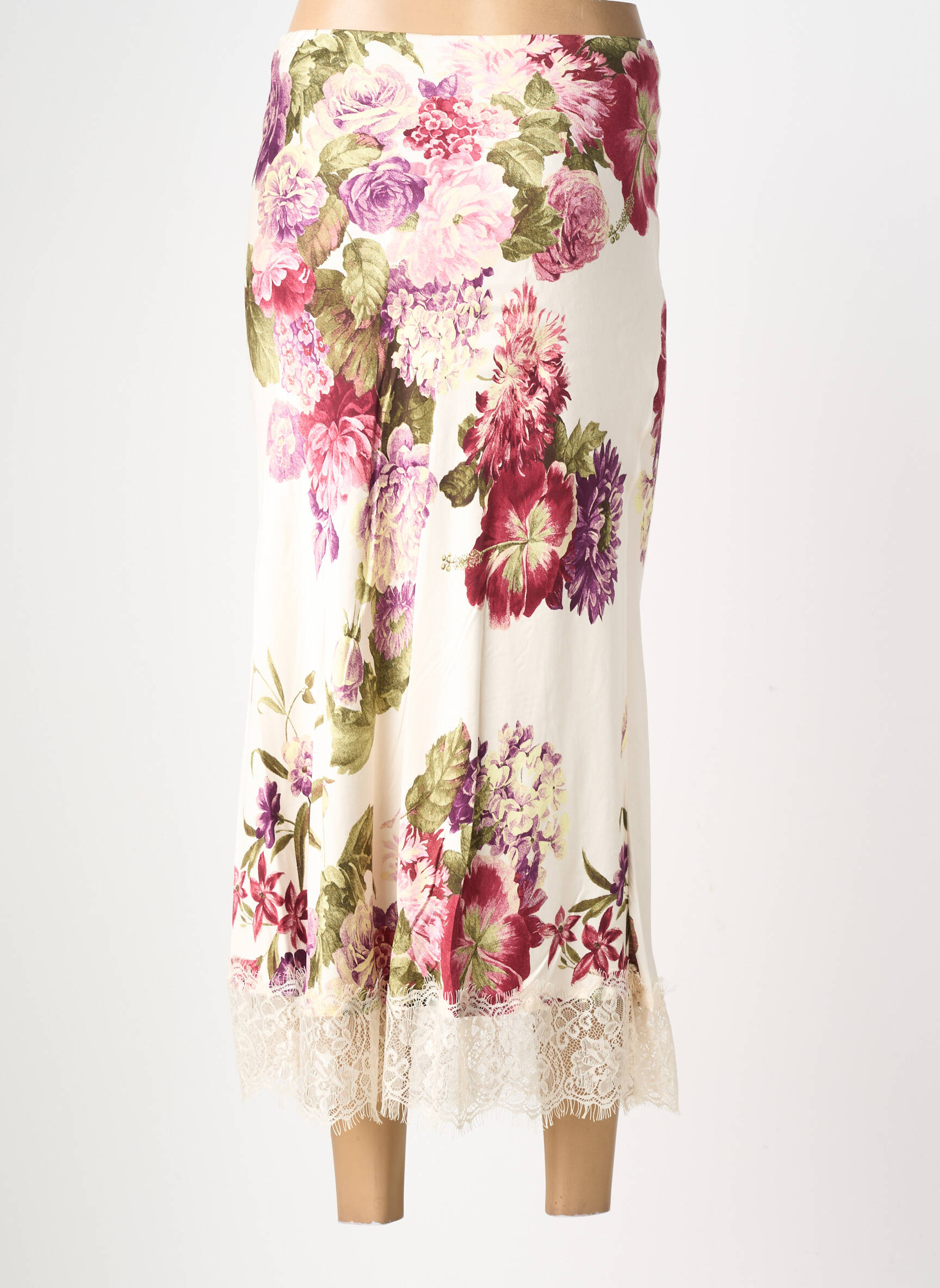 Jupe longue taille normale blanc LUMINA femme