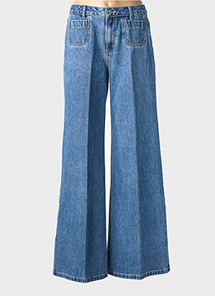 Jeans coupe large tissage brut taille normale bleu DIANA GALLESI femme