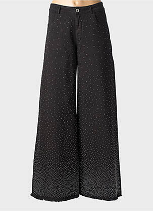 Jeans coupe large tissage brut taille normale noir CIVICO 1 femme