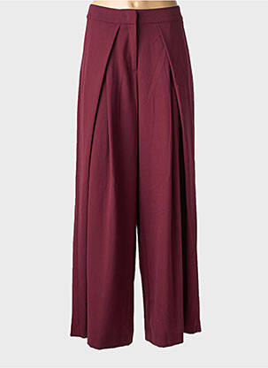 Pantalon large tissage popeline taille normale violet KING KONG femme