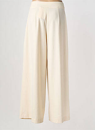 Pantalon large tissage popeline taille normale beige KING KONG femme