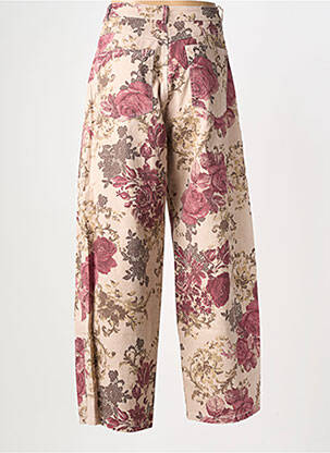Pantalon large fermeture zippée sous rabat boutonné taille normale beige LUMINA femme