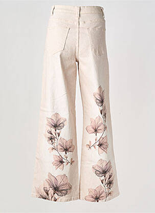 Jeans coupe large tissage brut taille normale beige ALTAMIRA femme