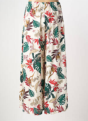 Pantalon large tissage popeline taille normale beige LUMINA femme