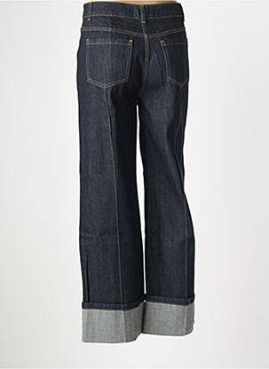 Jeans coupe large tissage brut taille normale bleu ANGELA DAVIS femme