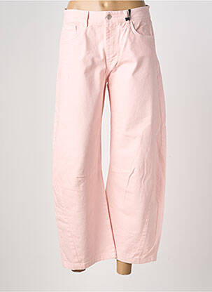 Jeans coupe large tissage brut taille normale rose ALTAMIRA femme