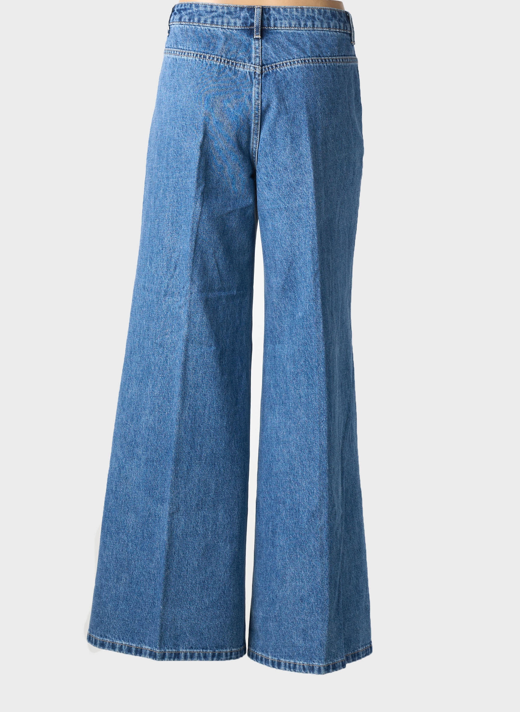 Jeans coupe large tissage brut taille normale bleu DIANA GALLESI femme