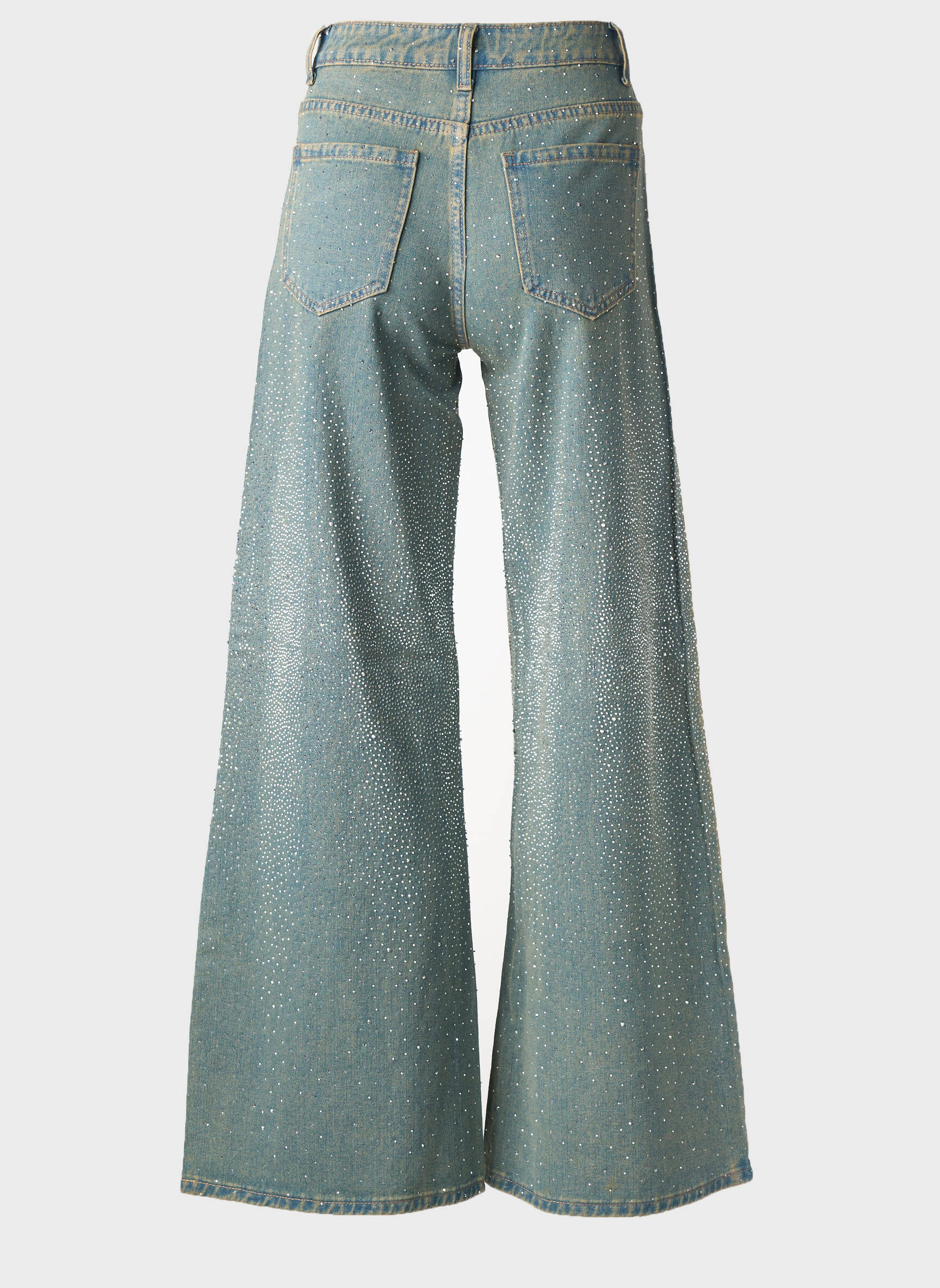 Jeans coupe large tissage brut taille normale bleu KING KONG femme
