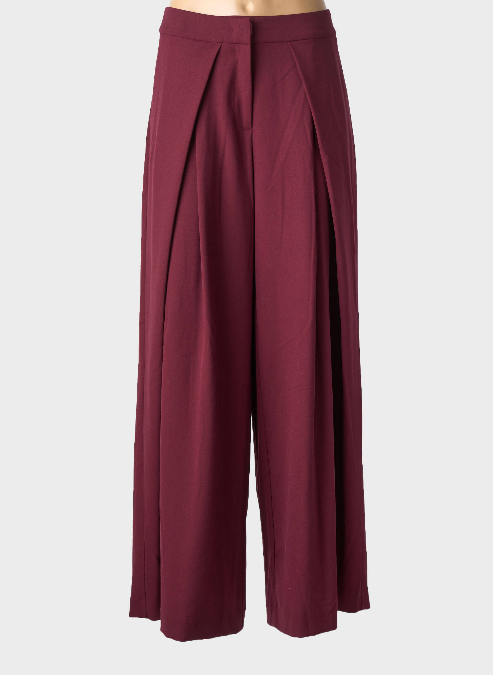 Pantalon large tissage popeline taille normale violet KING KONG femme