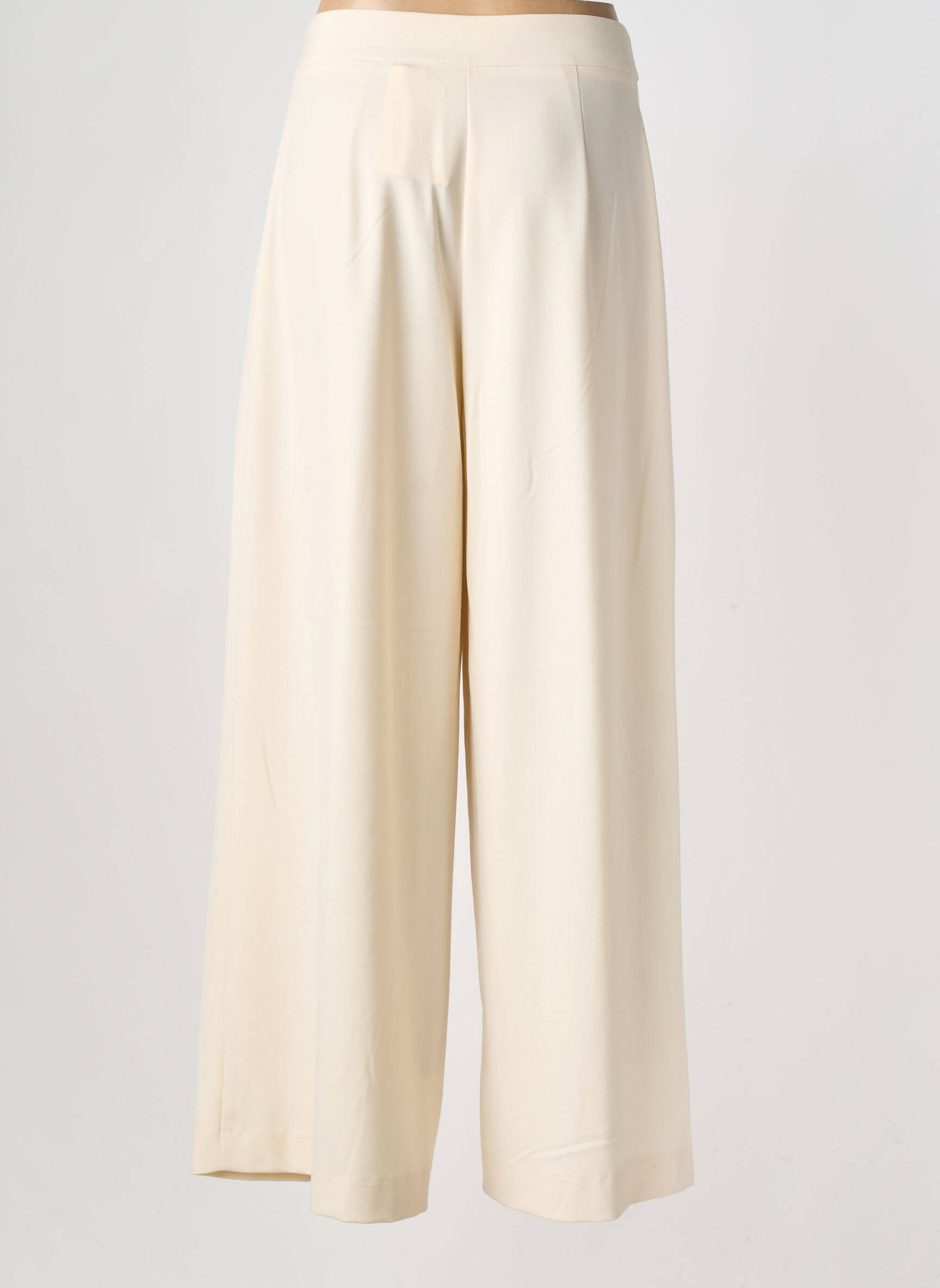 Pantalon large tissage popeline taille normale beige KING KONG femme