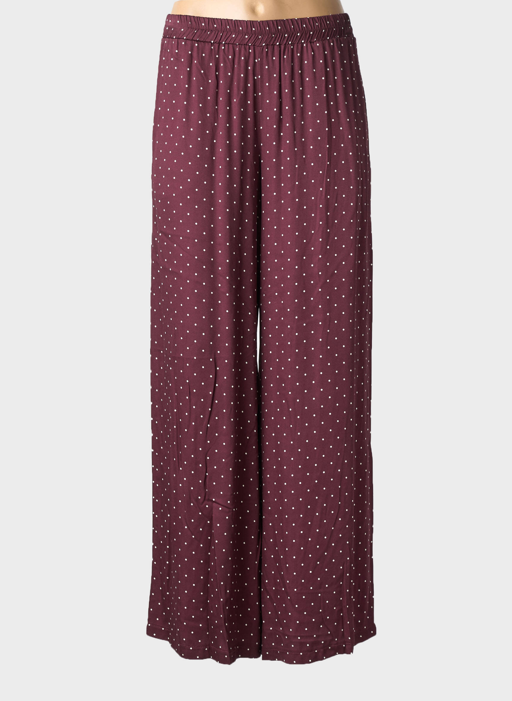 Pantalon large coupe fluide taille normale violet ANGELA DAVIS femme