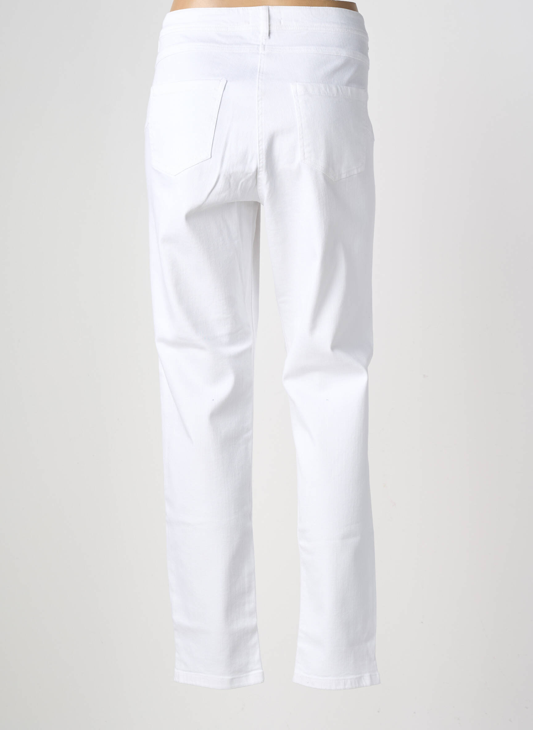 Jeans coupe slim tissage brut taille normale blanc DIANA GALLESI femme