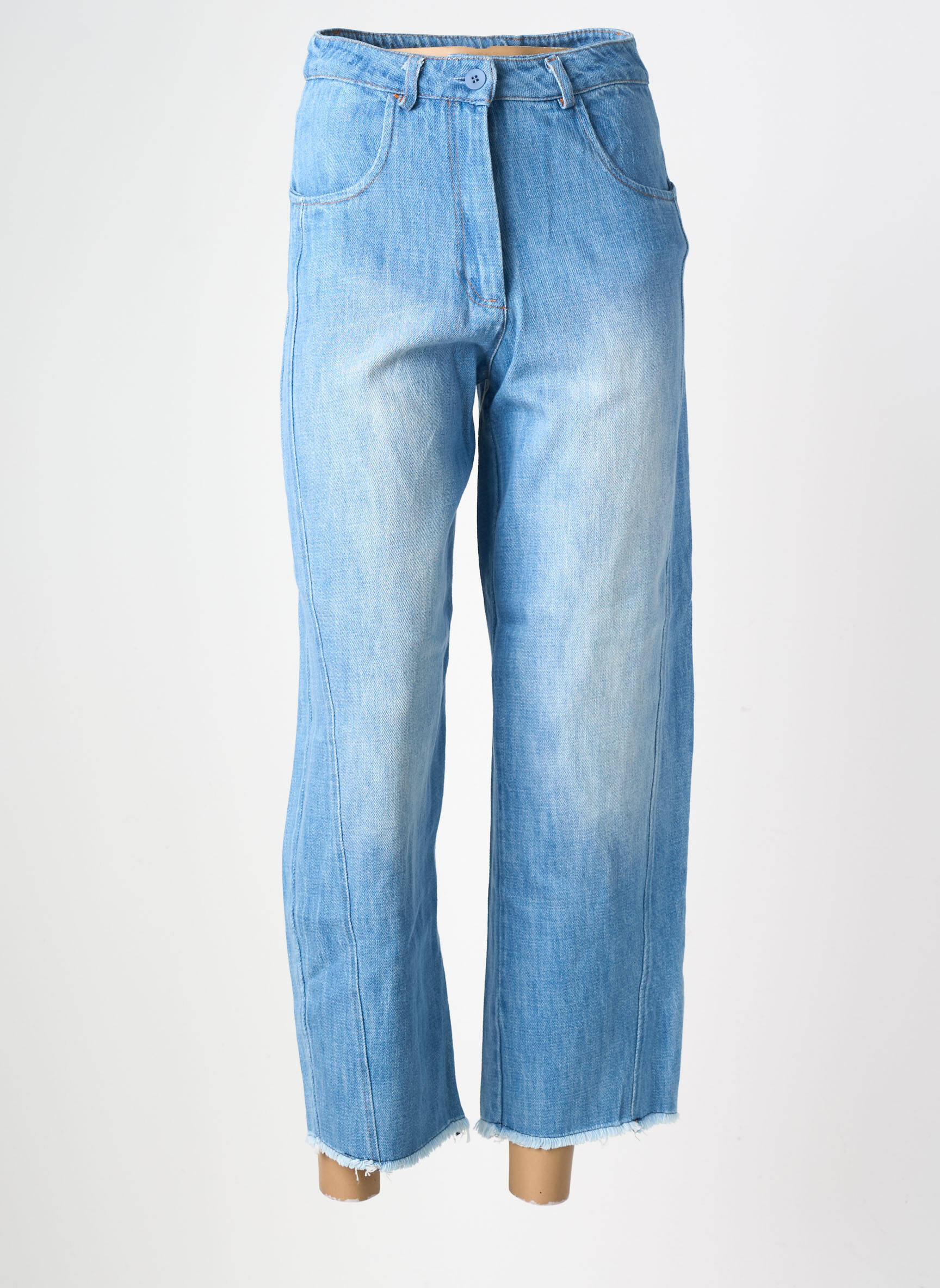 Jeans coupe droite taille normale taille normale bleu CIVICO 1 femme