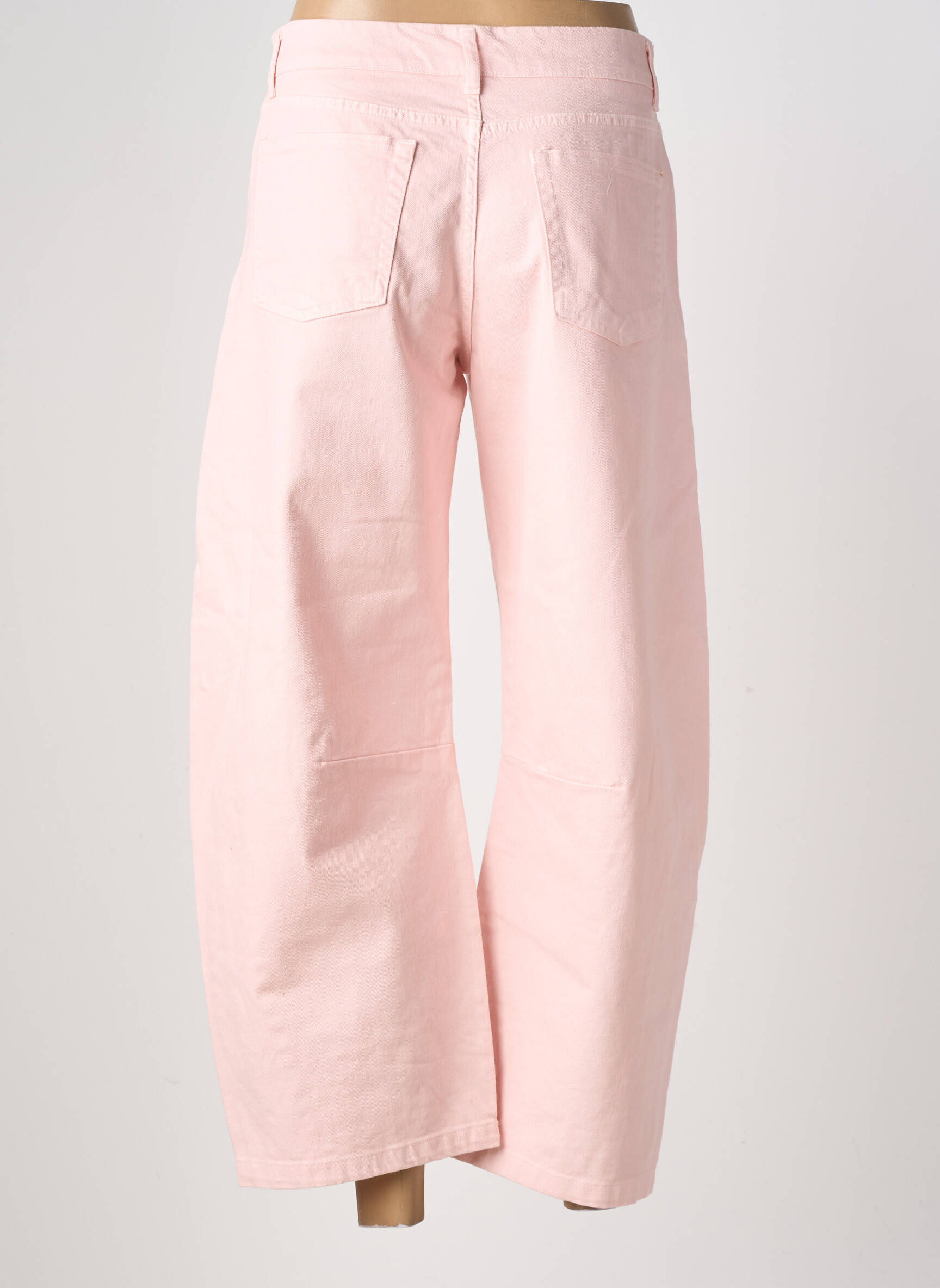 Jeans coupe large tissage brut taille normale rose ALTAMIRA femme