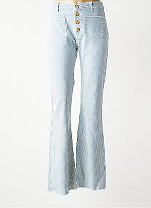 Jean coupe flare taille haute taille haute bleu KANOPE femme